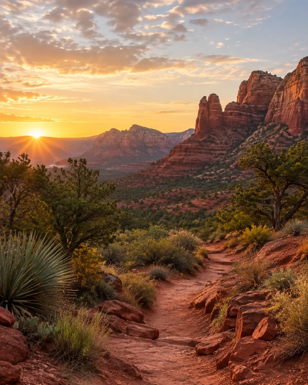 Red rock canyon at sunrise in Sedona